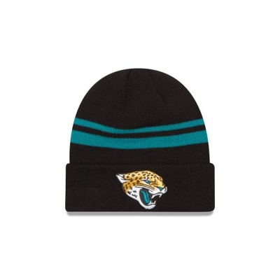 Black Jacksonville Jaguars Hat - New Era NFL Cuff Knit Beanie USA3746289